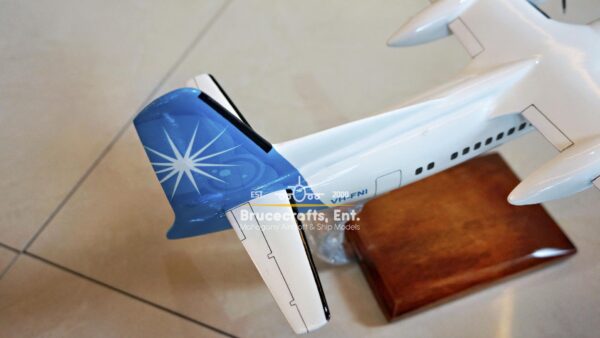 Model of Fokker 50 Skywest with detailed craftsmanship.